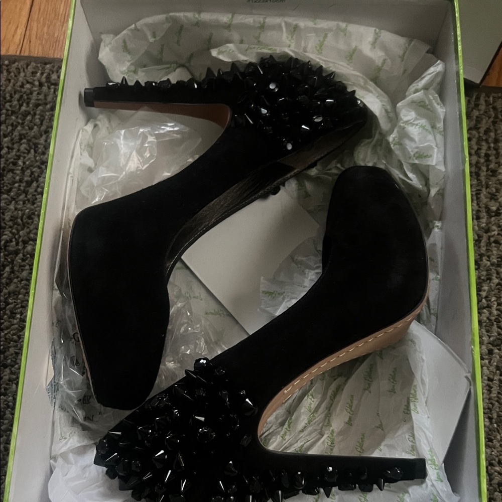 Sam Edelman Black Studded Heels